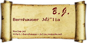 Bernhauser Júlia névjegykártya
