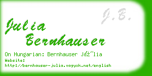 julia bernhauser business card